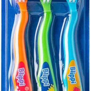 Brush Buddies Blippi Kids Toothbrushes, Manual Toothbrushes for Kids, Toothbrush for Toddlers 2-4 Years, Blippi Childrens Toothbrush, Soft Toothbrushes, 3 Count